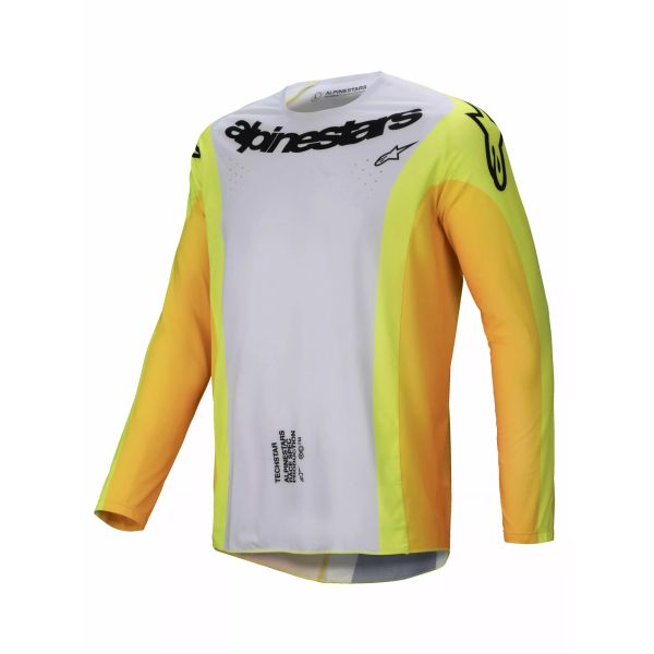 Tricouri MX-Enduro Alpinestars Tricou Moto MX/Enduro Techstar Melt Yellow/Orange/White/Black 24