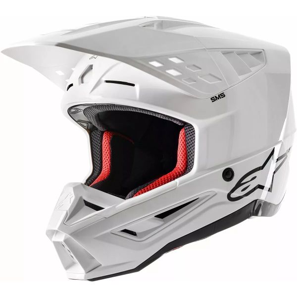 Casti Cross-Enduro Alpinestars Casca Moto Enduro/MX Supertech M5 Solid White Glossy 24