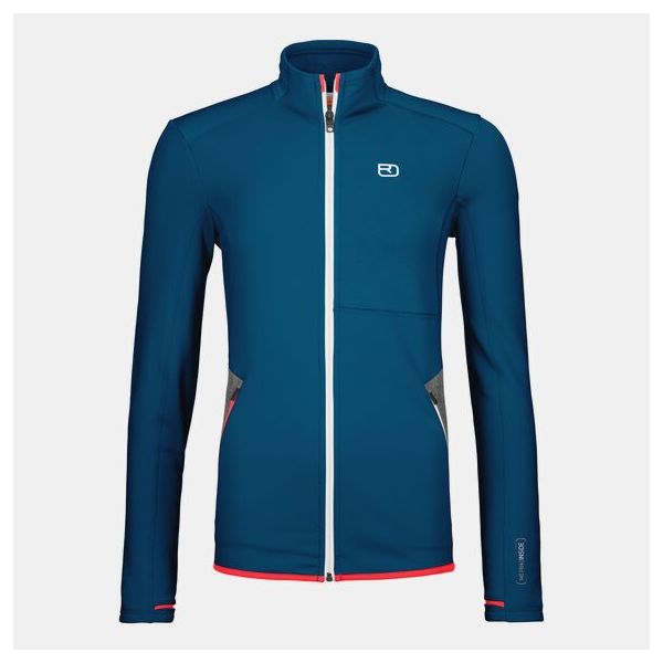 Underlayer Snow Ortovox Bluza Snowmobil Dama Mid Layer Petrol Blue