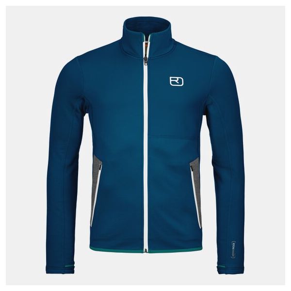 Underlayer Snow Ortovox Bluza Snowmobil Mid Layer Petrol Blue