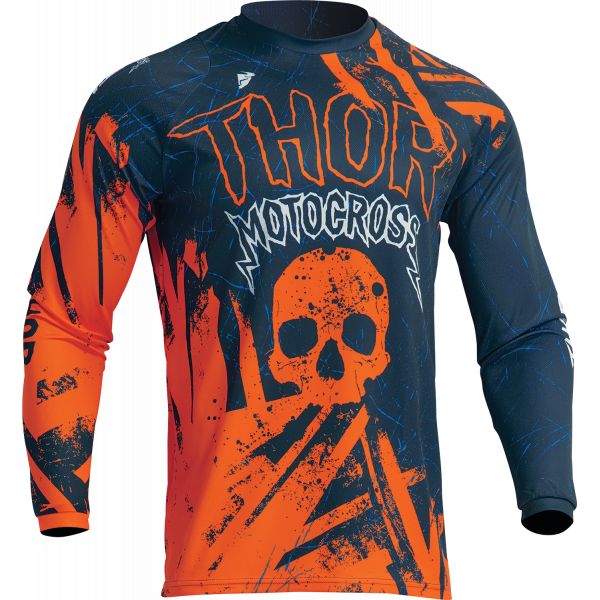 Kids Jerseys MX-Enduro Thor Youth Moto Enduro Jersey Sector Gnar Midnight/Orange 23