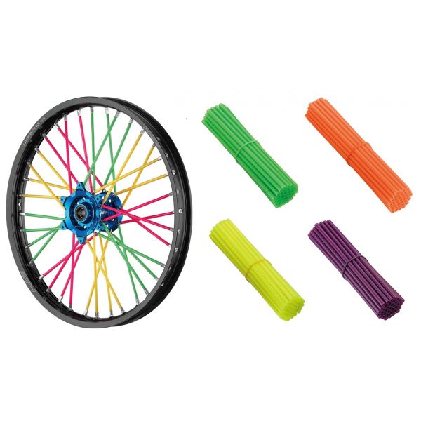 Wheels and Rims Accel SPOKE COVER ORANGE COLOR TWO WHEEL SET (2 X 38 PIECES)
