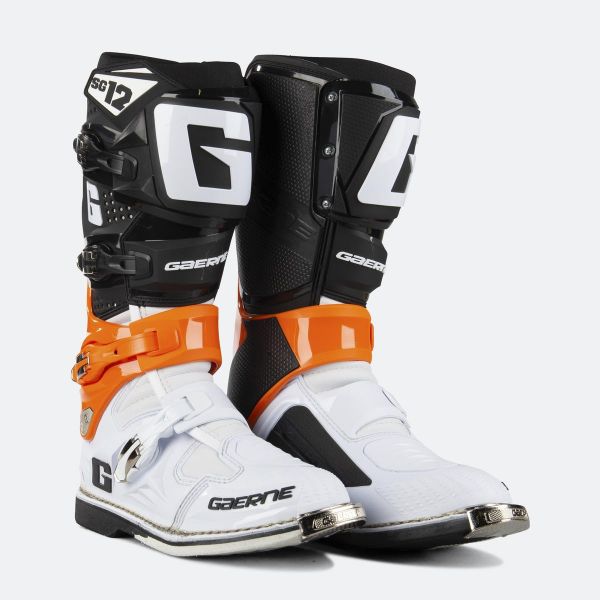 Cizme MX-Enduro Gaerne Cizme Moto MX SG12 Orange/Black/White