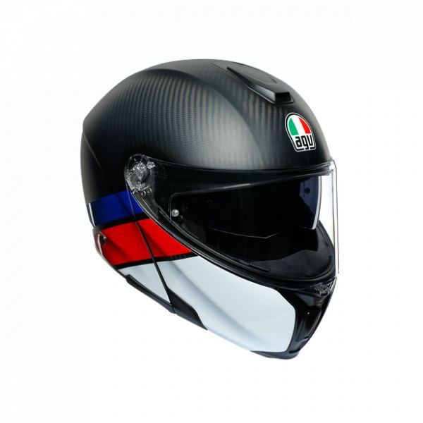 Casti Moto AGV AGV Casca Flip-Up Sportmodular E05 Multi Mplk 2020 Layer Carbon/Red/Blue