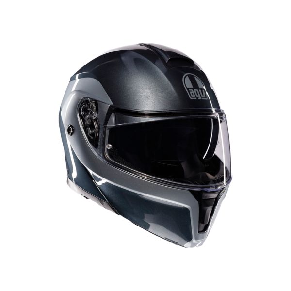 AGV Helmets AGV Flip/Up Moto Helmet E2206 Mplk Levico Grey/Silver 25