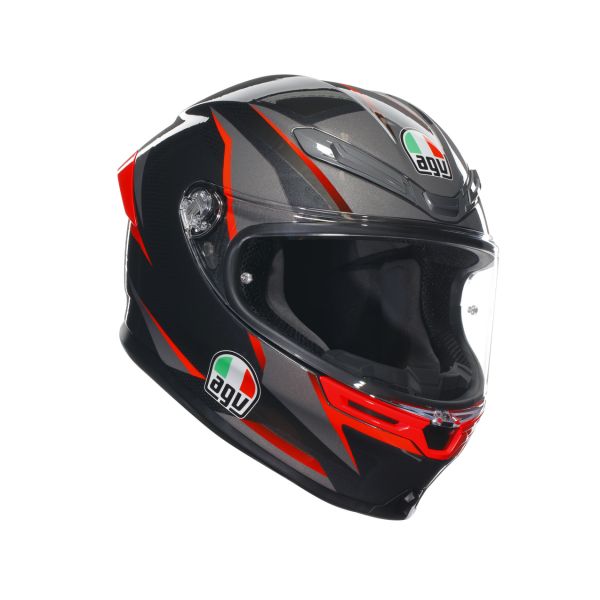 Casti Moto AGV AGV Casca Moto Full-Face K6 S E2206 Mplk Slashcut Black/Grey/Red