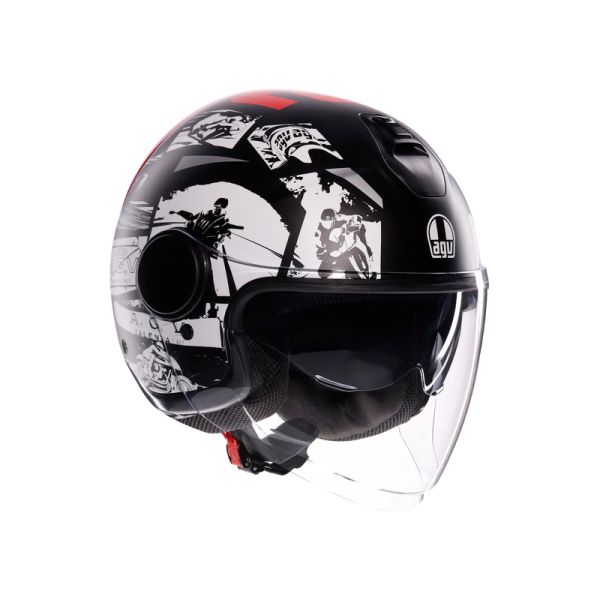 Casti Moto AGV AGV Casca Moto Open Face/Jet Eteres E2206 History Matt Black/Black/Red 25