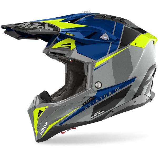 Casti Cross-Enduro Airoh Casca Moto Mx/Enduro Aviator 3 Push Blue 24