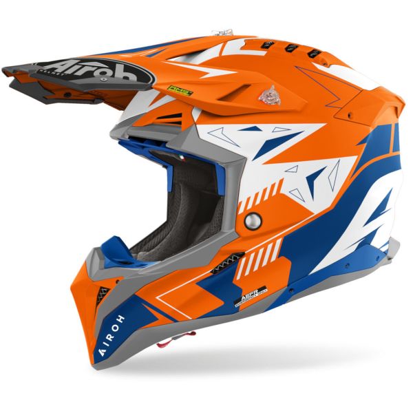 Casti Cross-Enduro Airoh Casca Moto Mx/Enduro Aviator 3 Spin Orange Fluo Matt 24