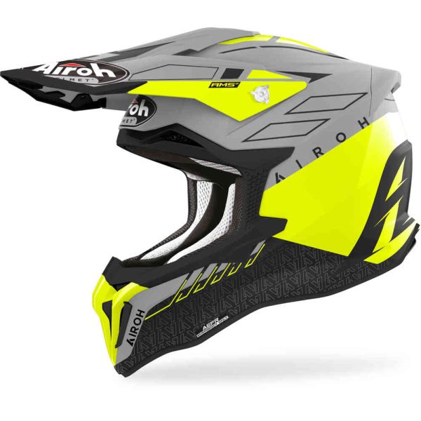 Casti Cross-Enduro Airoh Casca Moto MX/Enduro Strycker Skin Yellow Matt 24