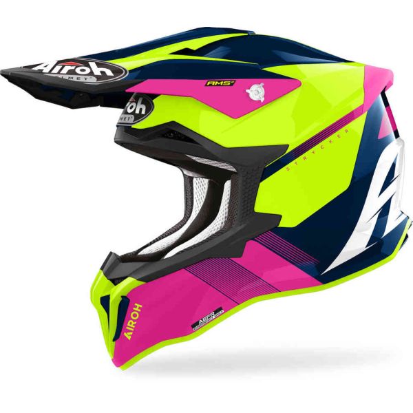 Casti Cross-Enduro Airoh Casca Moto MX/Enduro Strycker Blazer Blue/Pink 24