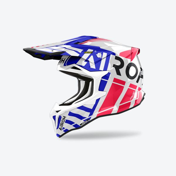Casti Cross-Enduro Airoh Casca Moto MX/Enduro Strycker Brave Blue/Red 24