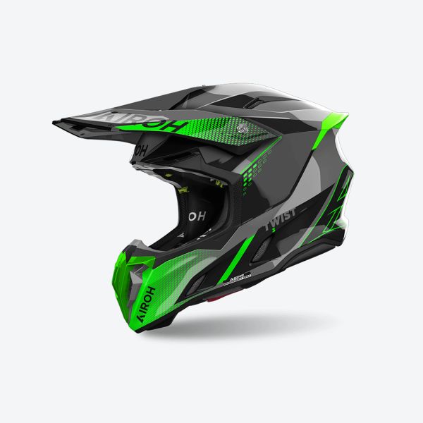 Casti Cross-Enduro Airoh Casca Moto MX/Enduro Twist 3 Shard Green 24
