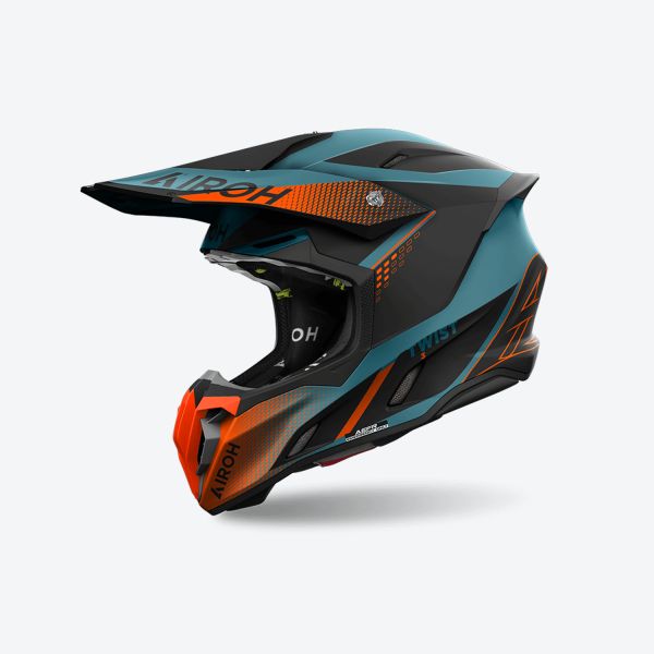 Casti Cross-Enduro Airoh Casca Moto MX/Enduro Twist 3 Shard Orange Matt 24