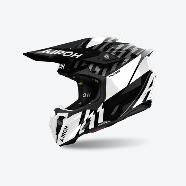 Casti Cross-Enduro Airoh Casca Moto MX/Enduro Twist 3 Thunder Black/White 24