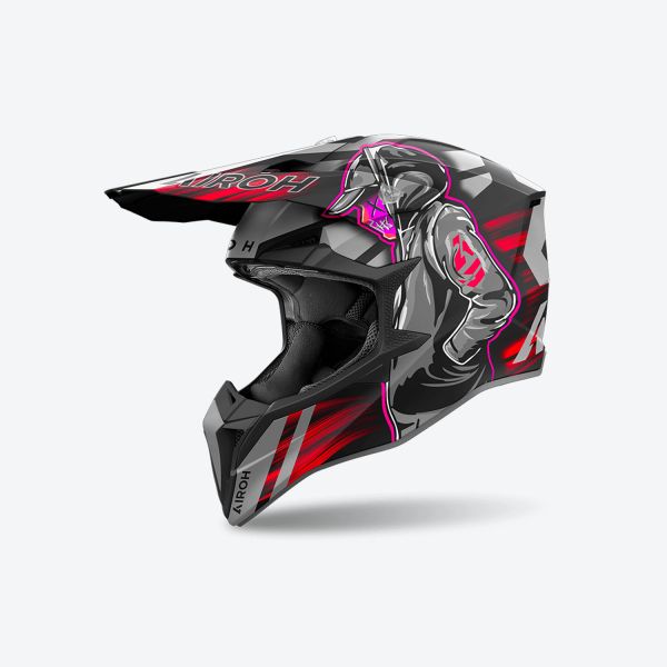 Casti Cross-Enduro Airoh Casca Moto Mx/Enduro Wraaap Cyber Red Matt 24