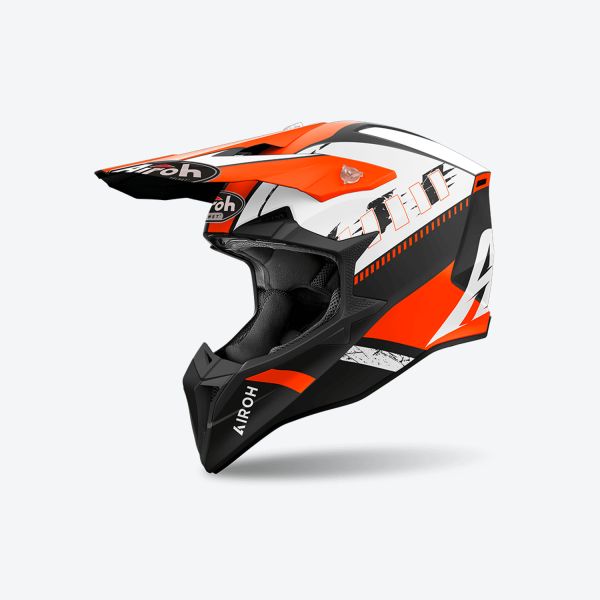 Casti Cross-Enduro Airoh Casca Moto Mx/Enduro Wraaap Feel Orange X24