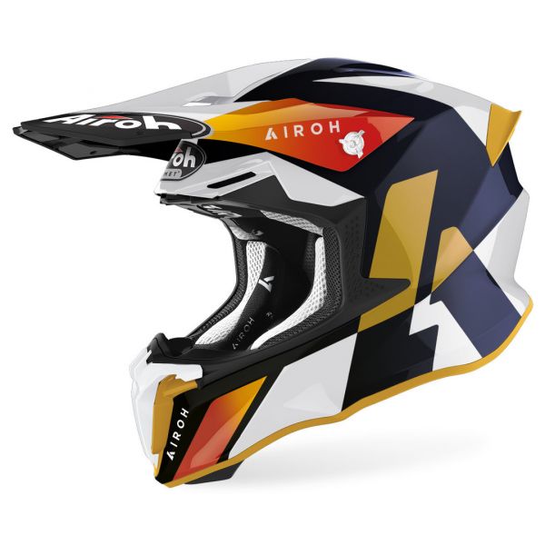 Casti Cross-Enduro Airoh Casca Enduro Twist 2.0 Lift White/Blue Gloss
