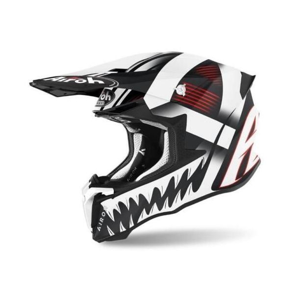 Casti Cross-Enduro Airoh Casca Moto MX/Enduro Twist 2.0 Mask Black/White 24
