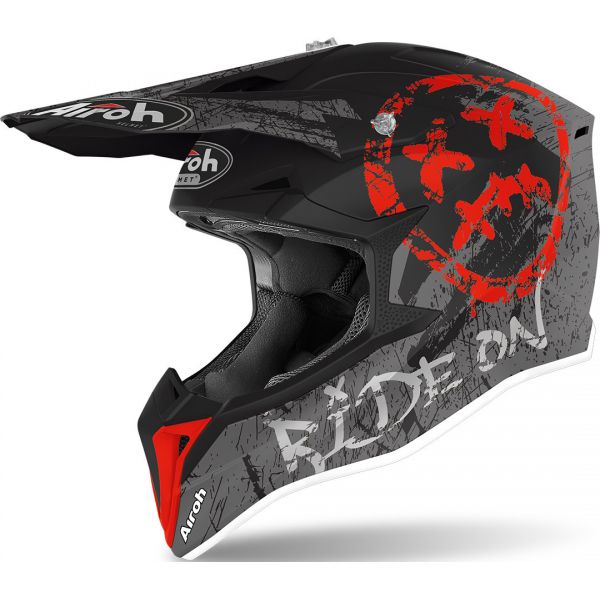 Casti Cross-Enduro Airoh Casca Moto MX Wraap Smile Red Matt 2020