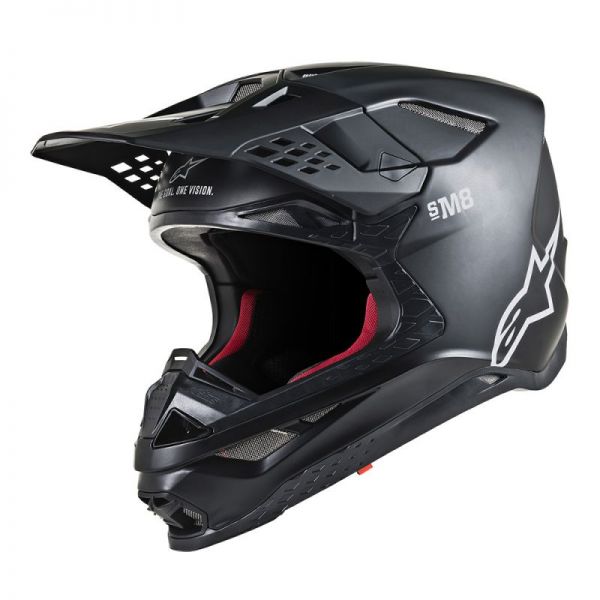 Casti Cross-Enduro Alpinestars Casca Moto Enduro Supertech M8 Solid Black Matt S9