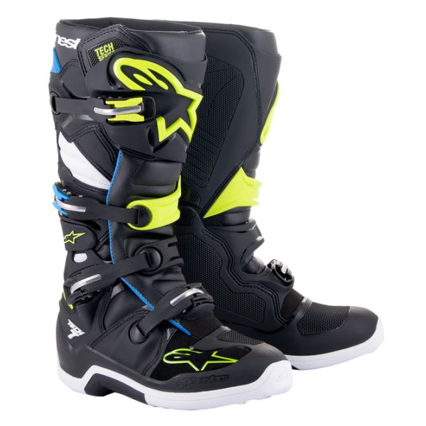 Boots MX-Enduro Alpinestars Moto MX Boot Tech 7 Black/Blue/Yellow