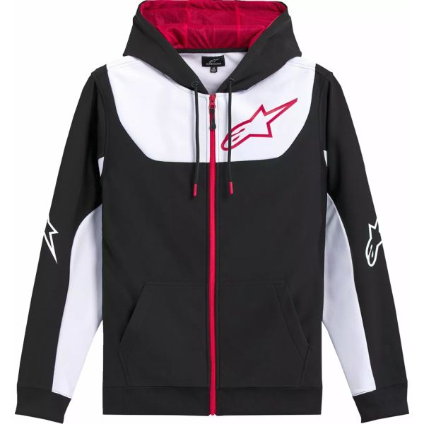 Geci/Hanorace Casual Alpinestars Hanorac Sessions V3 Zip Black/White/Red 25