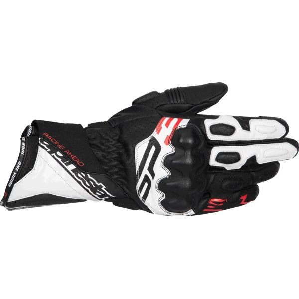 Gloves Racing Alpinestars Road Moto Gloves Sp-3 Blk/Wht/Rd Fluo 25