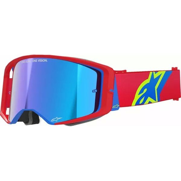 Ochelari MX-Enduro Alpinestars Ochelari Moto MX/Enduro Supertech Corp ABS Vision Red/Blue/Yellow/ Mirror Blue