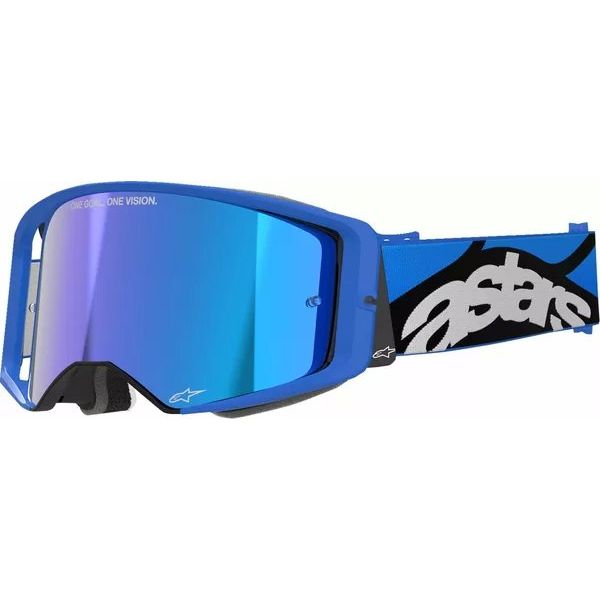 Ochelari MX-Enduro Alpinestars Ochelari Moto MX/Enduro Supertech Stream ABS Vision Blue/Mirror Blue
