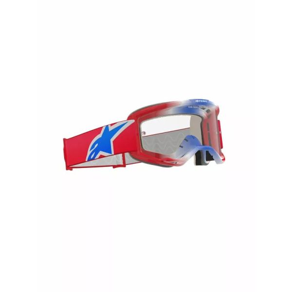 Ochelari MX-Enduro Alpinestars Ochelari Moto MX/Enduro Vision 5 Corp Red/White/Blue/Clear