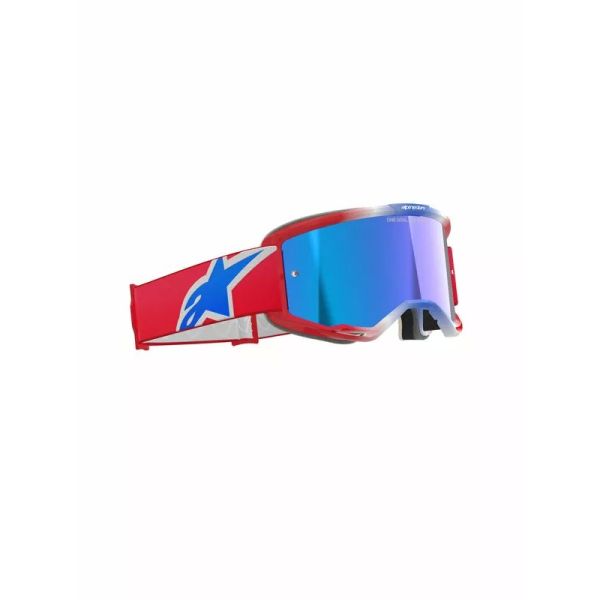 Ochelari MX-Enduro Alpinestars Ochelari Moto MX/Enduro Vision 5 Corp Red/White/Blue/Mirror Blue