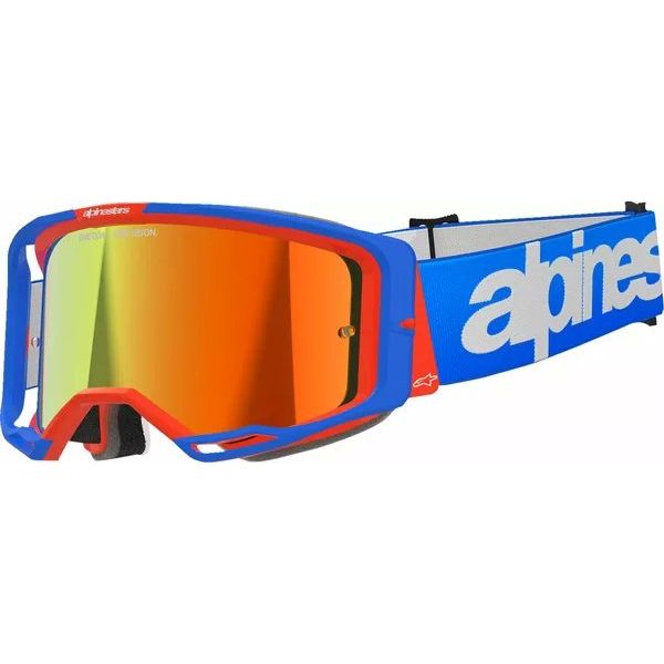Ochelari MX-Enduro Alpinestars Ochelari Moto MX/Enduro Vision 8 Corp Wordmark Blue/Orange/Mirror Red