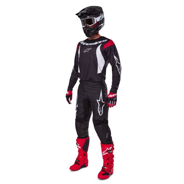 Combo MX Enduro Alpinestars-oferta Combo Tricou + Pantaloni Alpinestars Fluid Haul Black/Whitee