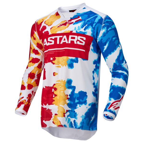 Jerseys MX-Enduro Alpinestars Jersey Racer Squad Wt/R/Yl
