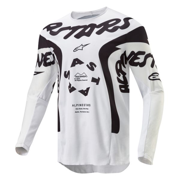 Jerseys MX-Enduro Alpinestars Moto Enduro/MX Jersey Racer Hana Black/White 24
