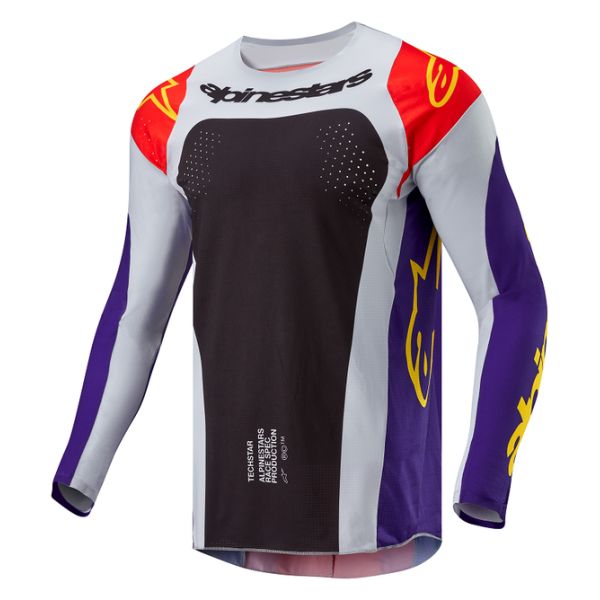 Jerseys MX-Enduro Alpinestars Moto Enduro/MX Jersey Techstar Ocuri Orange/Purple/Black 24