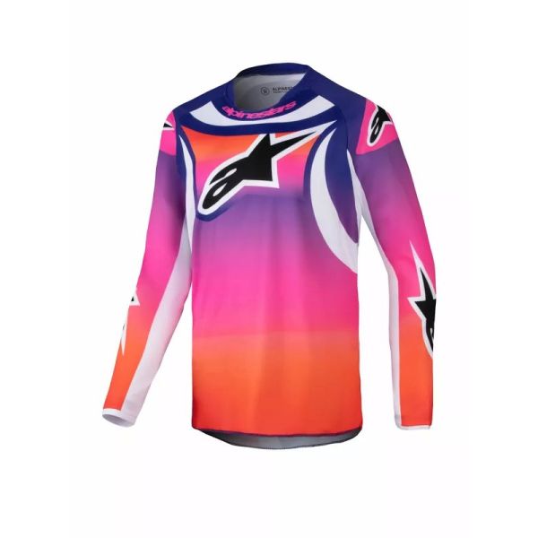 Tricouri MX-Enduro Copii Alpinestars Tricou Moto MX/Enduro Copii Racer Youth Wurx Orange/Blue/White 24