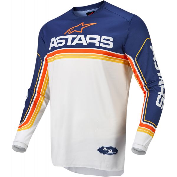 Jerseys MX-Enduro Alpinestars Jersey Fluid Speed Bl/Wt/Or