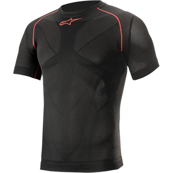 Lenjerie Protectie Alpinestars Tricou Moto Protectie Ride Tech 2 Summer Short Sleeve Black/Red