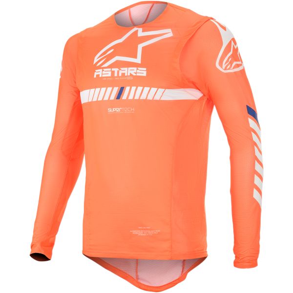 Jerseys MX-Enduro Alpinestars Supertech S20 Orange/White/Blue Jersey