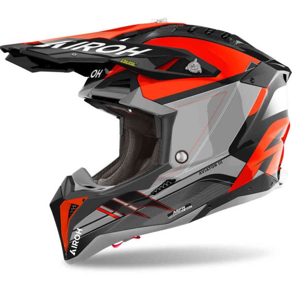 Casti Cross-Enduro Airoh Casca Moto Mx/Enduro Aviator 3 Saber Orange 24