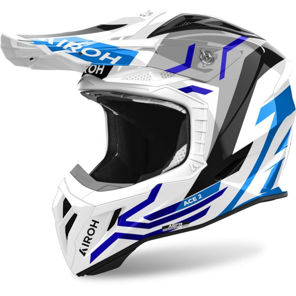 Casti Cross-Enduro Airoh Casca Moto MX/Enduro Aviator Ace 2 Ground Blue Gloss