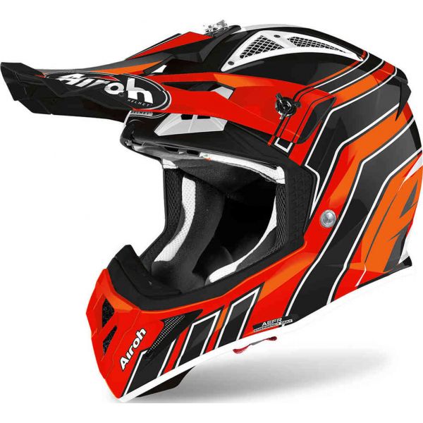 Casti Cross-Enduro Airoh Casca Moto Enduro Aviator Ace Art Orange Gloss
