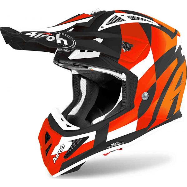 Casti Cross-Enduro Airoh Casca Moto Enduro Aviator Ace Trick Orange Matt