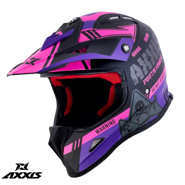 Casti MX-Enduro Copii Axxis Casca Moto MX/Enduro Copii Wolverine B8 Matt Pink 24