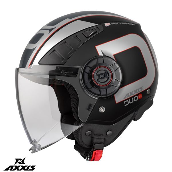 Casti Moto Jet (Open Face) Axxis Casca Moto Open-Face/Jet Metro S Duo B1 Black Glossy 24