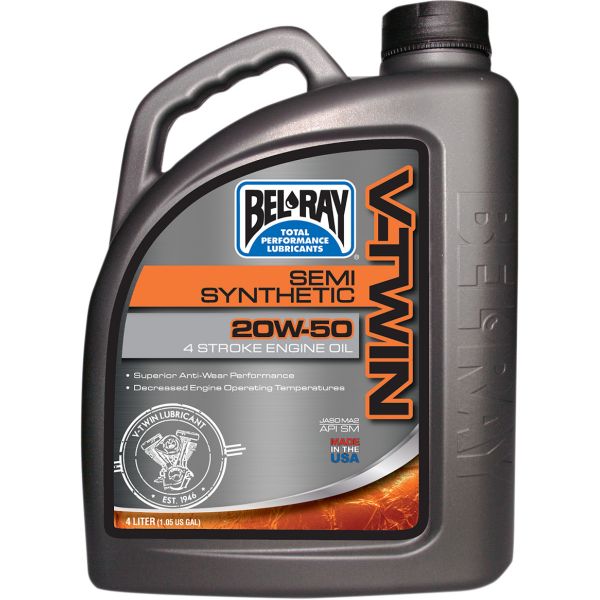 Ulei motor 4 timpi Bel Ray Ulei de motor V-TWIN SEMI SYNTHETIC 20W-50  4 l