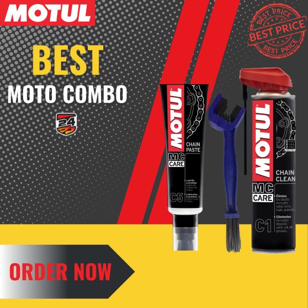 Pachete Revizie ATV & MOTO Moto24Combo Combo Motul C1+C5+Perie Lant