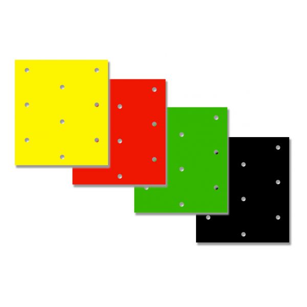 Graphics Blackbird Coloured Crystall Sheets W/holes 47x33 Cm 3pk Red 5052/60